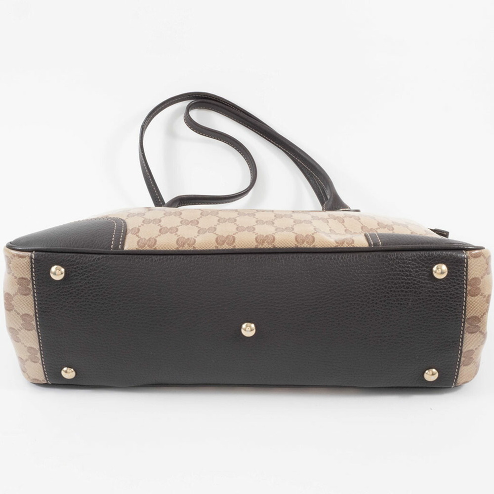 GUCCI Authentic Brown Leather Tote Bag - Picture 6 of 16